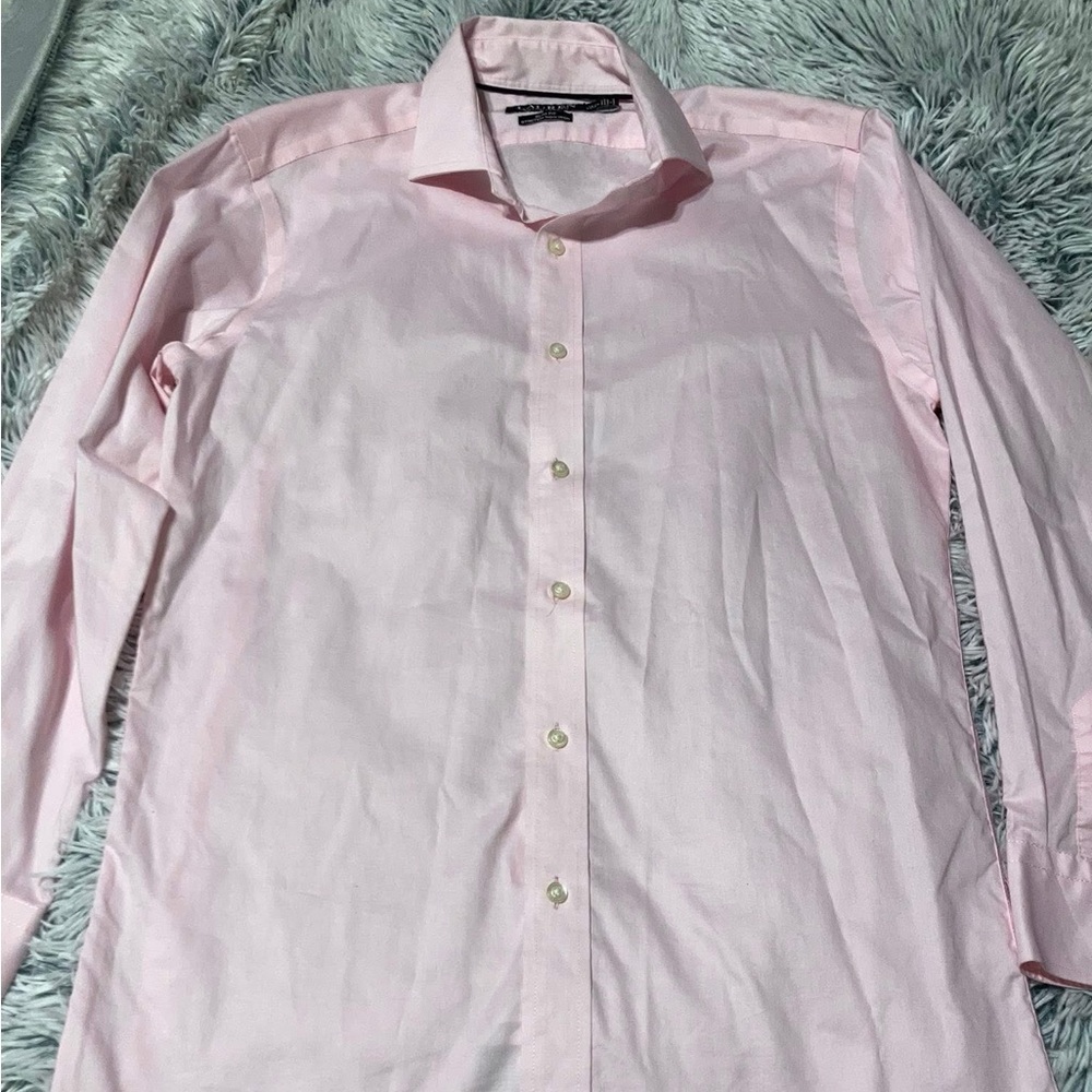 Ralph Lauren Men's Size 15 34/35 Pink Dress Shirt Long Sleeve Button Up